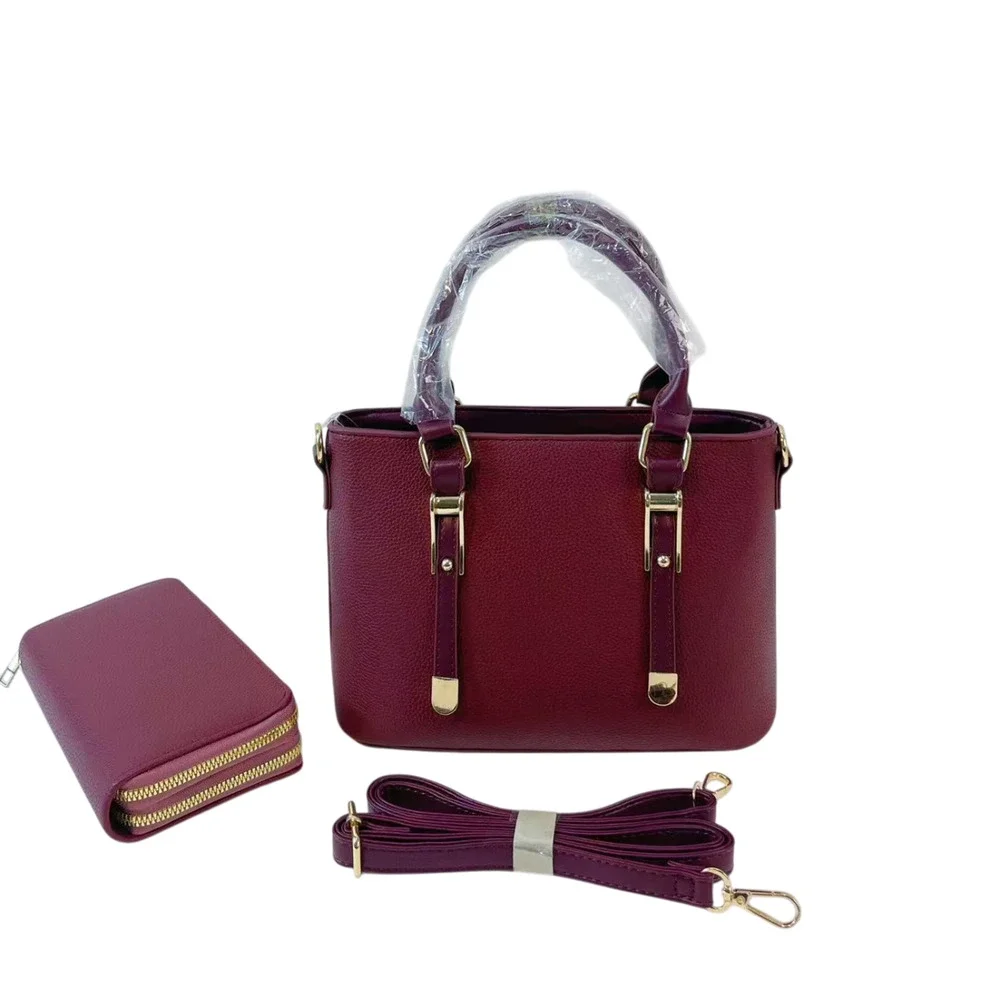 AR New York Handbag Wallet Set Women White PU Everyday Shoulder Satchel NWT - Picture 4 of 8